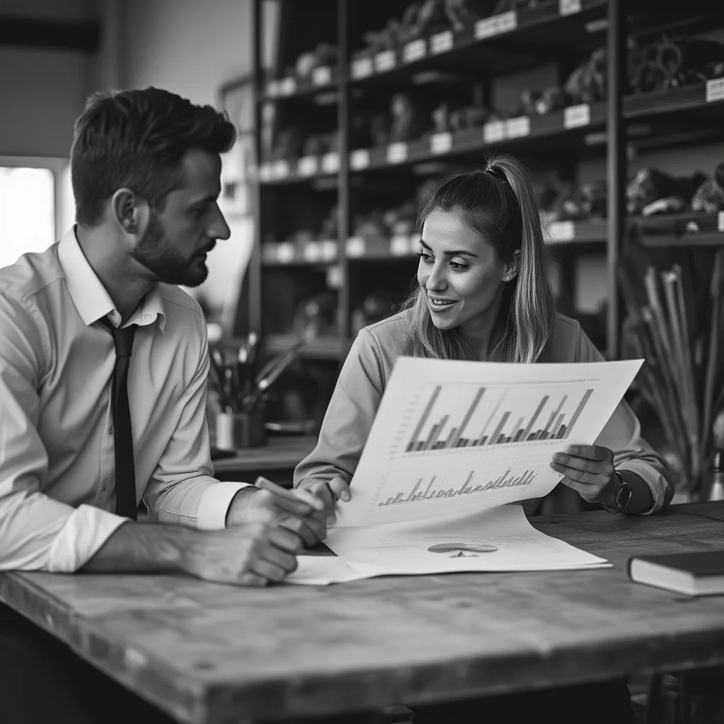 Consultor asesorando a un cliente PYME