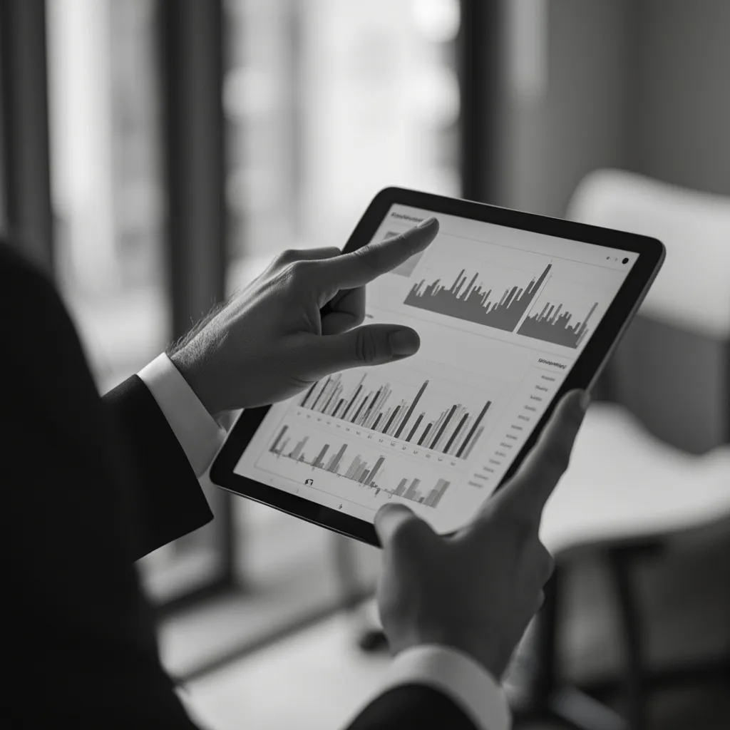 Consultor financiero analizando gráficos del mercado argentino