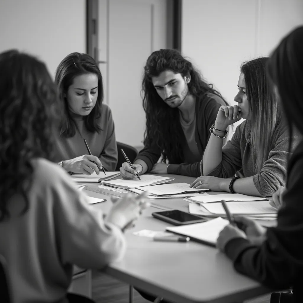 Personas participando en un taller de educación financiera
